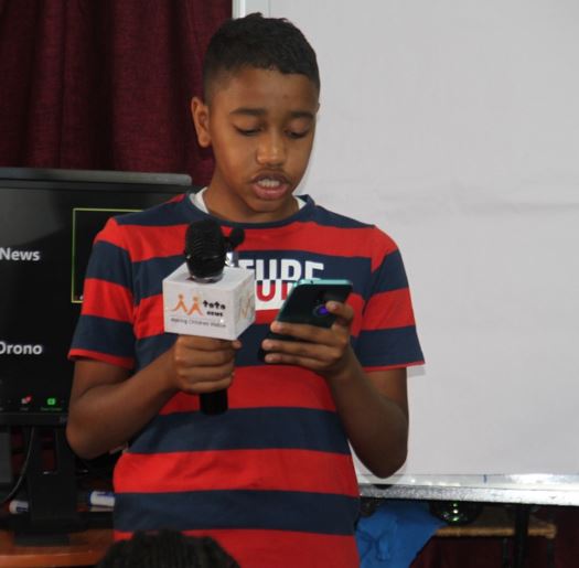 Al Amin Ahmed, a trained child Journalist at Mtoto News International